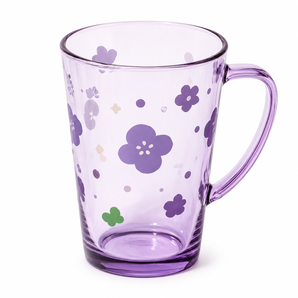 Lavender Blossom Tinted Glass Mug