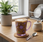 Lavender Blossom Tinted Glass Mug