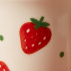 Sweet Strawberry Pedestal Ceramic Mug
