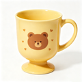 Sunny Yellow Bear Pedestal Ceramic Mug