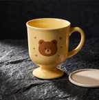 Sunny Yellow Bear Pedestal Ceramic Mug