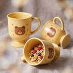 Sunny Yellow Bear Pedestal Ceramic Mug
