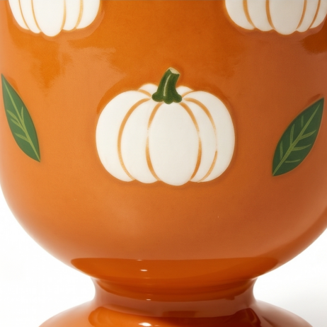 Autumn Harvest White Pumpkin Pedestal Mug