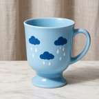 Little Raincloud Pedestal Ceramic Mug