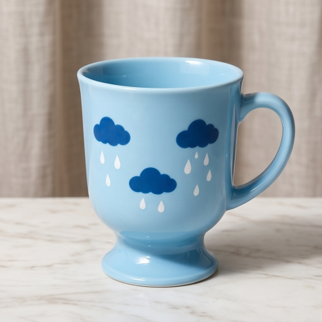 Little Raincloud Pedestal Ceramic Mug