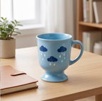Little Raincloud Pedestal Ceramic Mug