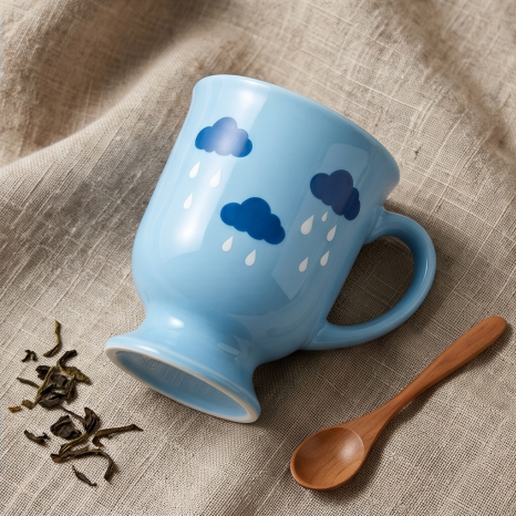 Little Raincloud Pedestal Ceramic Mug