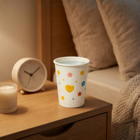 Happy Heart & Floral Disposable Paper Cups