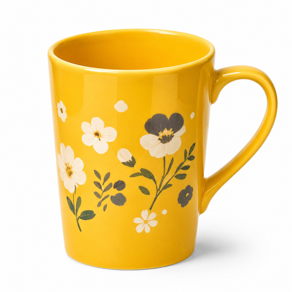 Sunny Meadow Floral Ceramic Mug
