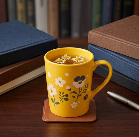 Sunny Meadow Floral Ceramic Mug