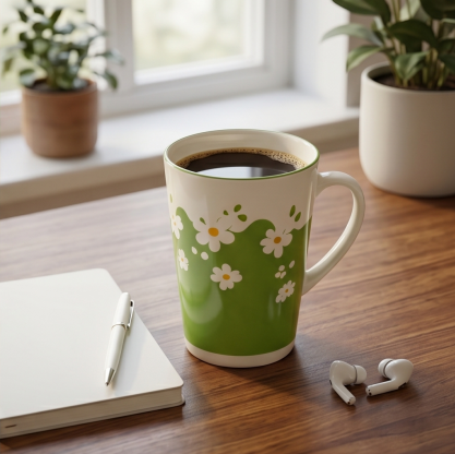 Spring Daisy Two-Tone Ceramic Mug