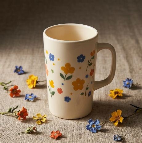 Wildflower Garden Tall Ceramic Mug