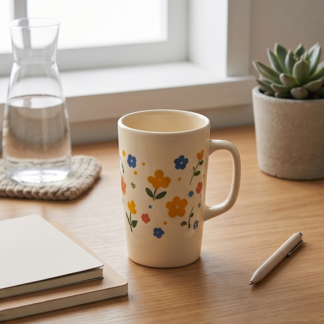 Wildflower Garden Tall Ceramic Mug