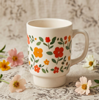Vintage Bloom Stackable Ceramic Mug