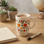 Vintage Bloom Stackable Ceramic Mug